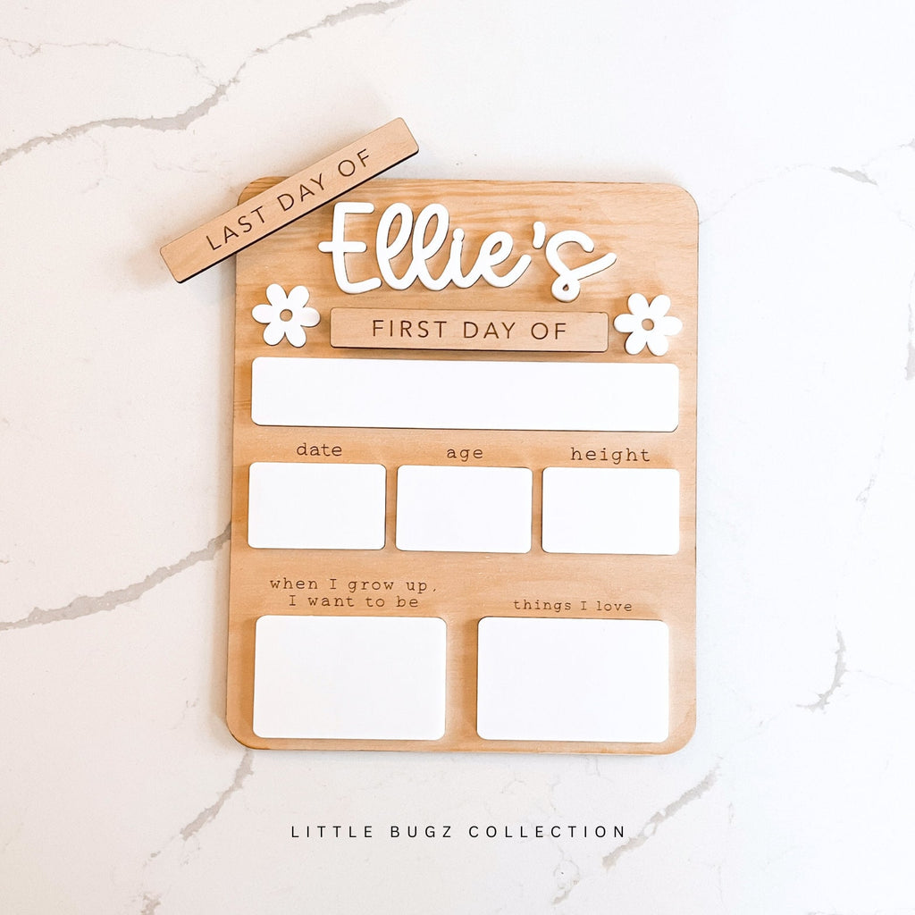 back to school sign, first day of school sign, Back to school board, interchangeable first and last day, first and last day of school sign