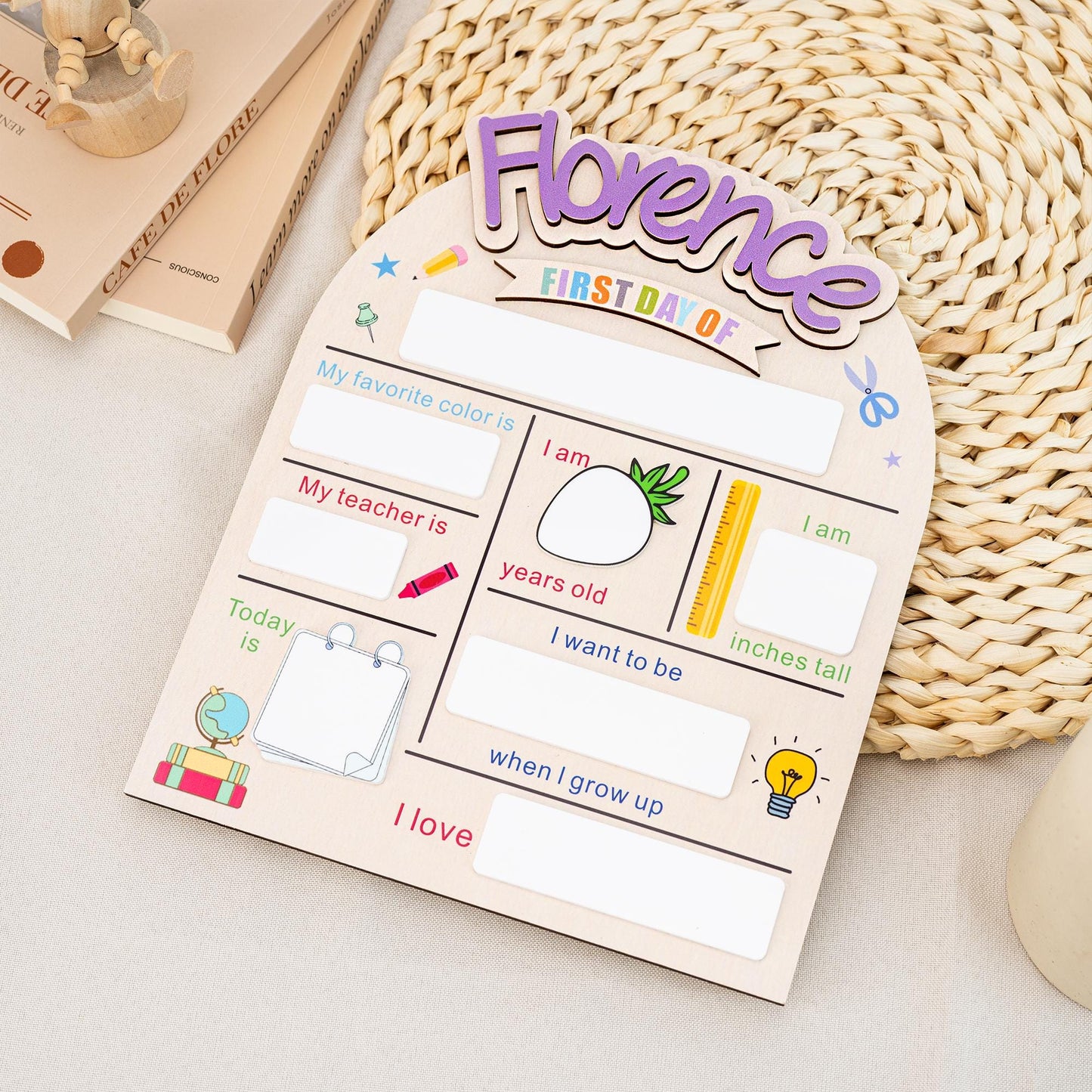 Back to School Board, Reusable First Day of School Sign, Kindergarten First Day of School Sign, First and Last Day School Sign Photo Prop