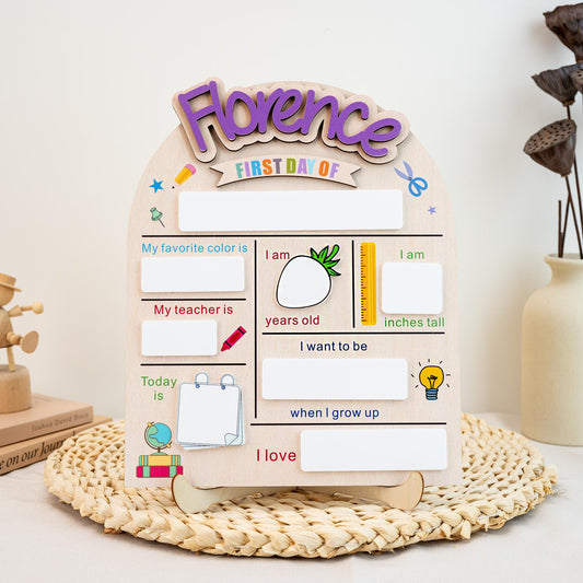 Back to School Board, Reusable First Day of School Sign, Kindergarten First Day of School Sign, First and Last Day School Sign Photo Prop