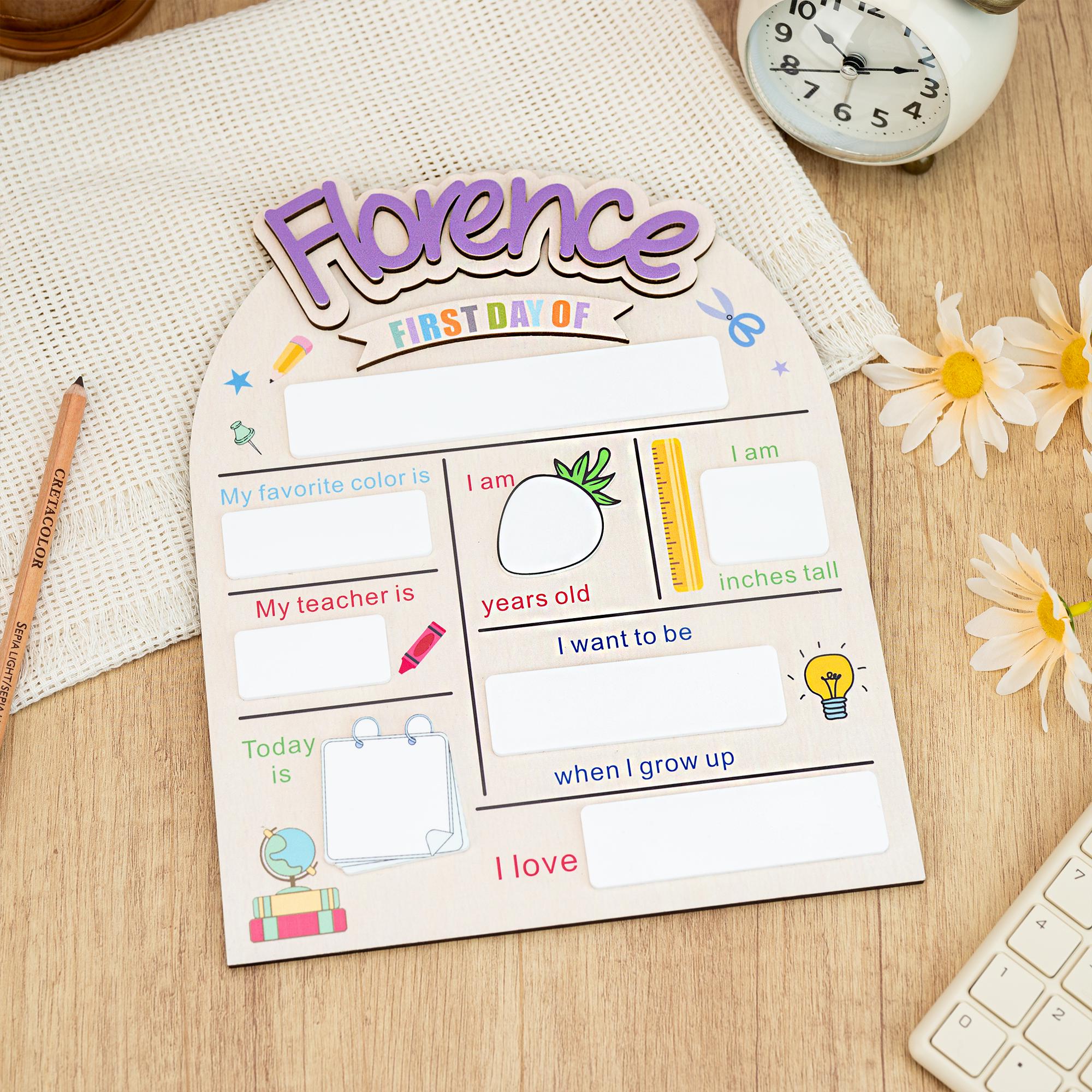 Custom First Day of School Sign,Back to School Sign,Preschool,Kindergarten 1st Day of School Sign,Last Day of School Sign,School Board