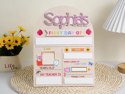 Custom Back to School Sign, First Day of School Sign, Preschool, Kindergarten 1st Day of School Sign, School Board, Last Day of School Sign