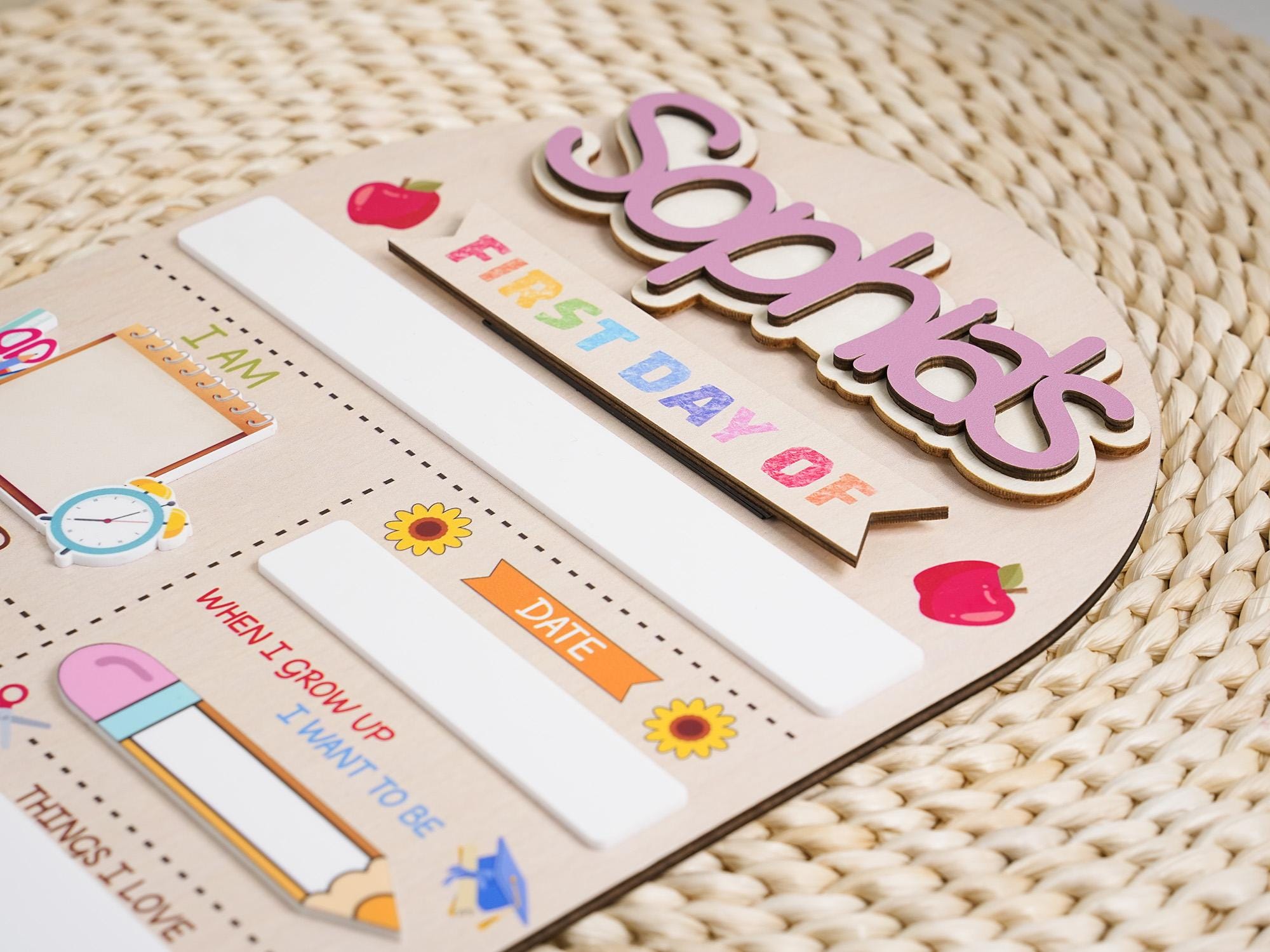 Custom Back to School Sign, First Day of School Sign, Preschool, Kindergarten 1st Day of School Sign, School Board, Last Day of School Sign