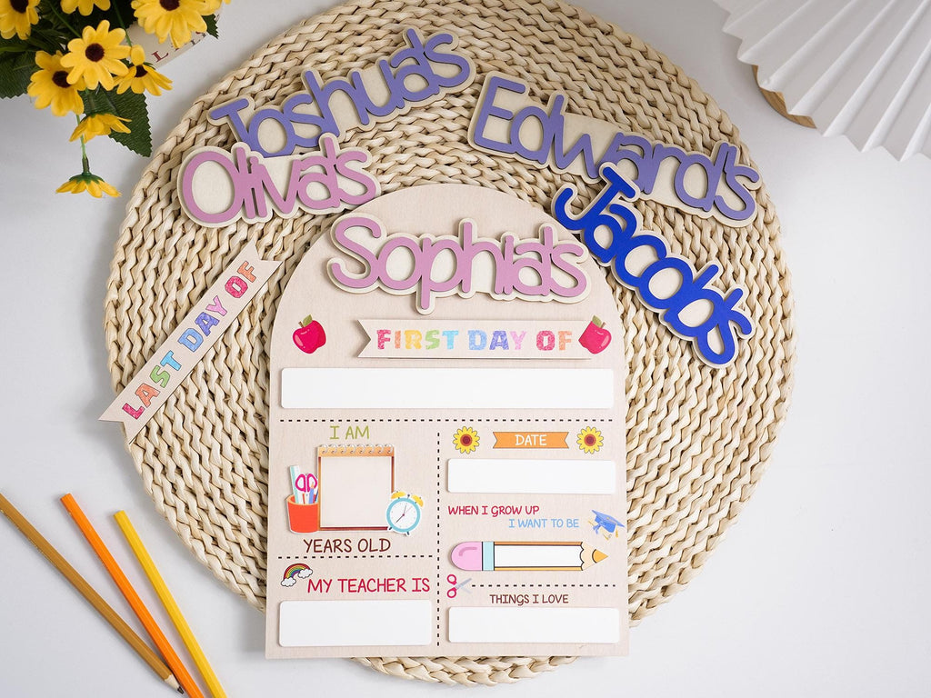 Custom Back to School Sign, First Day of School Sign, Preschool, Kindergarten 1st Day of School Sign, School Board, Last Day of School Sign