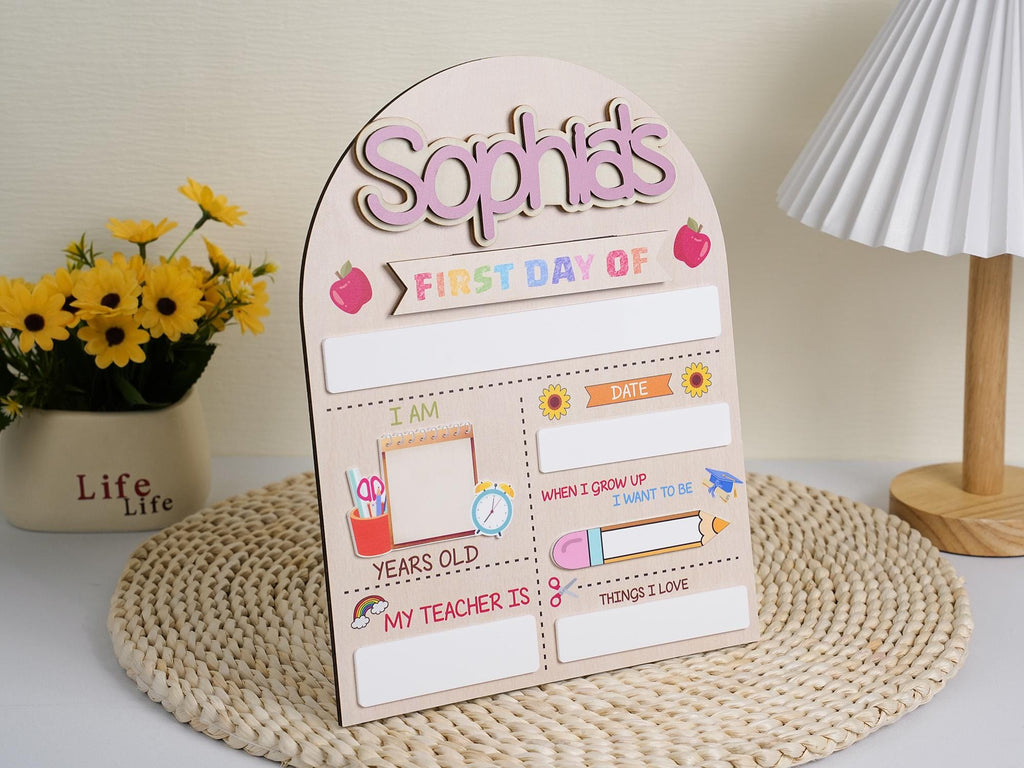 Custom Back to School Sign, First Day of School Sign, Preschool, Kindergarten 1st Day of School Sign, School Board, Last Day of School Sign