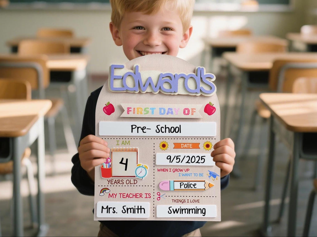 Custom Back to School Sign, First Day of School Sign, Preschool, Kindergarten 1st Day of School Sign, School Board, Last Day of School Sign