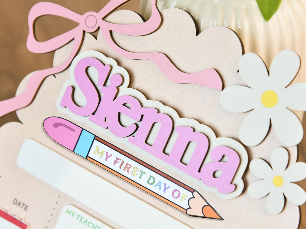 Personalized First Day School Sign, Customized First And Last Day School Sign, Back to School Sign, Kindergarten 1st Day of School Sign
