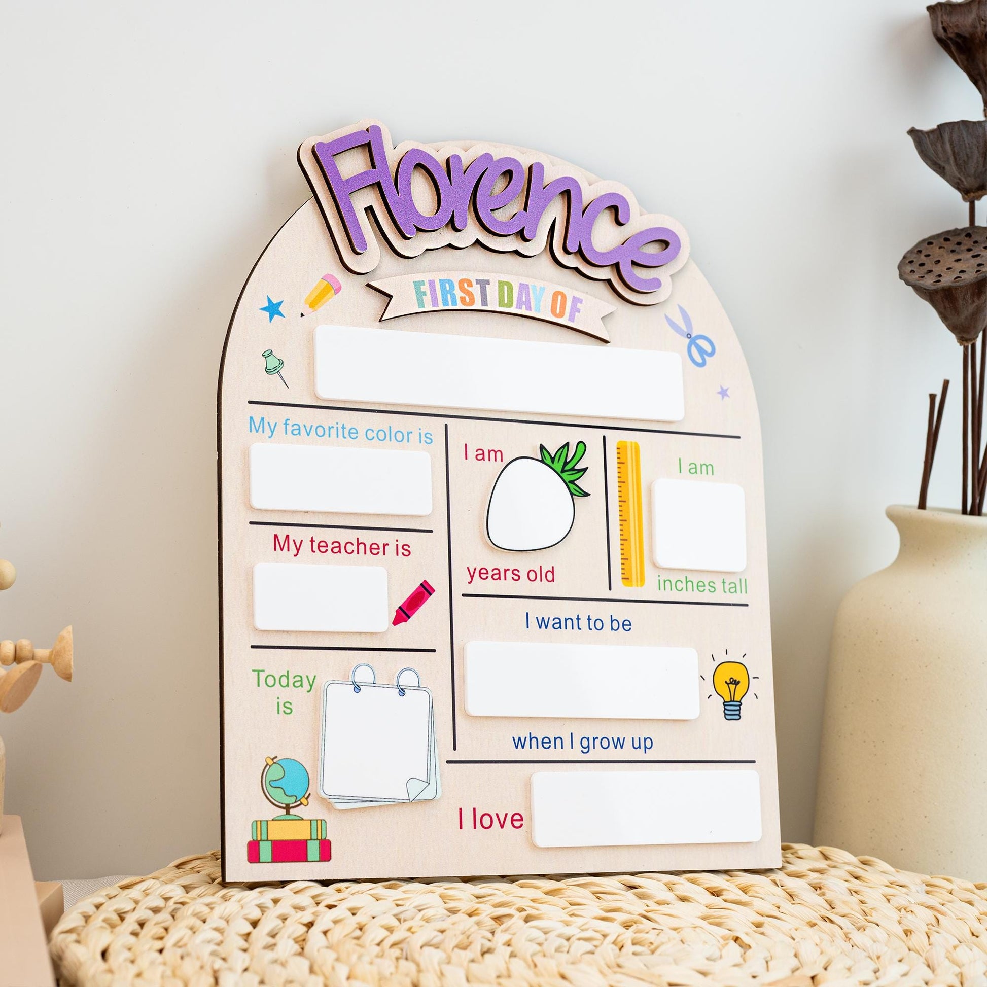 Back to School Board, Reusable First Day of School Sign, Kindergarten First Day of School Sign, First and Last Day School Sign Photo Prop
