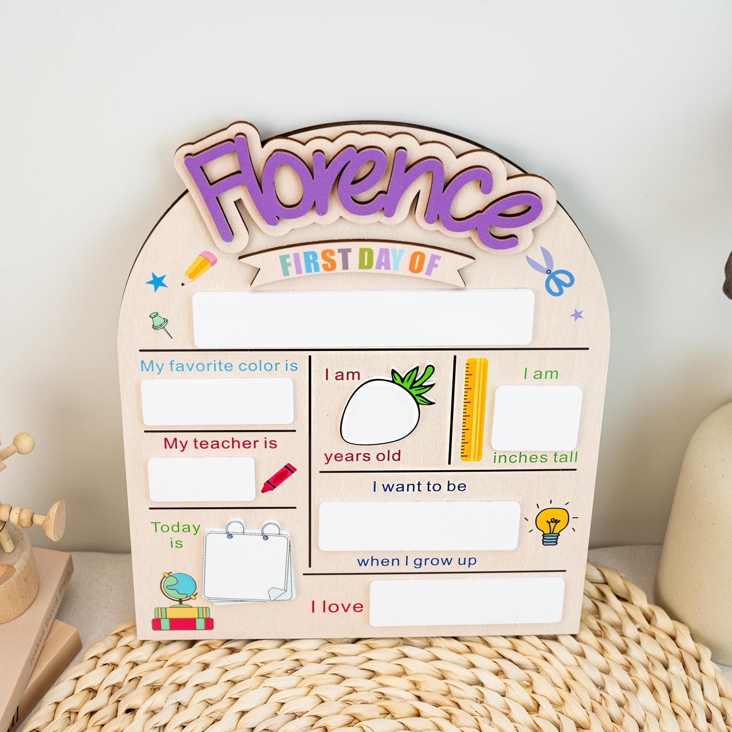 Back to School Board, Reusable First Day of School Sign, Kindergarten First Day of School Sign, First and Last Day School Sign Photo Prop