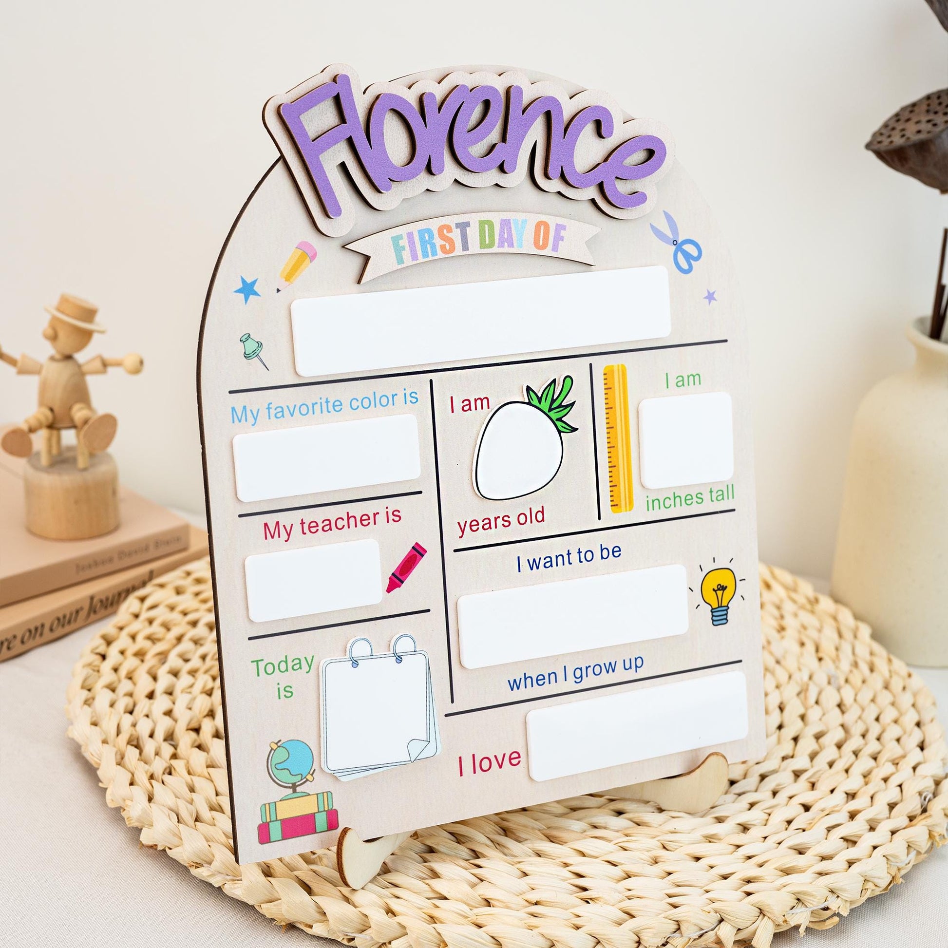 Back to School Board, Reusable First Day of School Sign, Kindergarten First Day of School Sign, First and Last Day School Sign Photo Prop