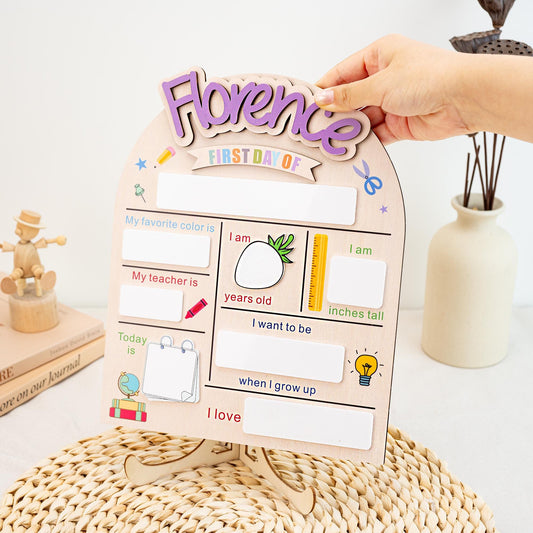 Back to School Board, Reusable First Day of School Sign, Kindergarten First Day of School Sign, First and Last Day School Sign Photo Prop