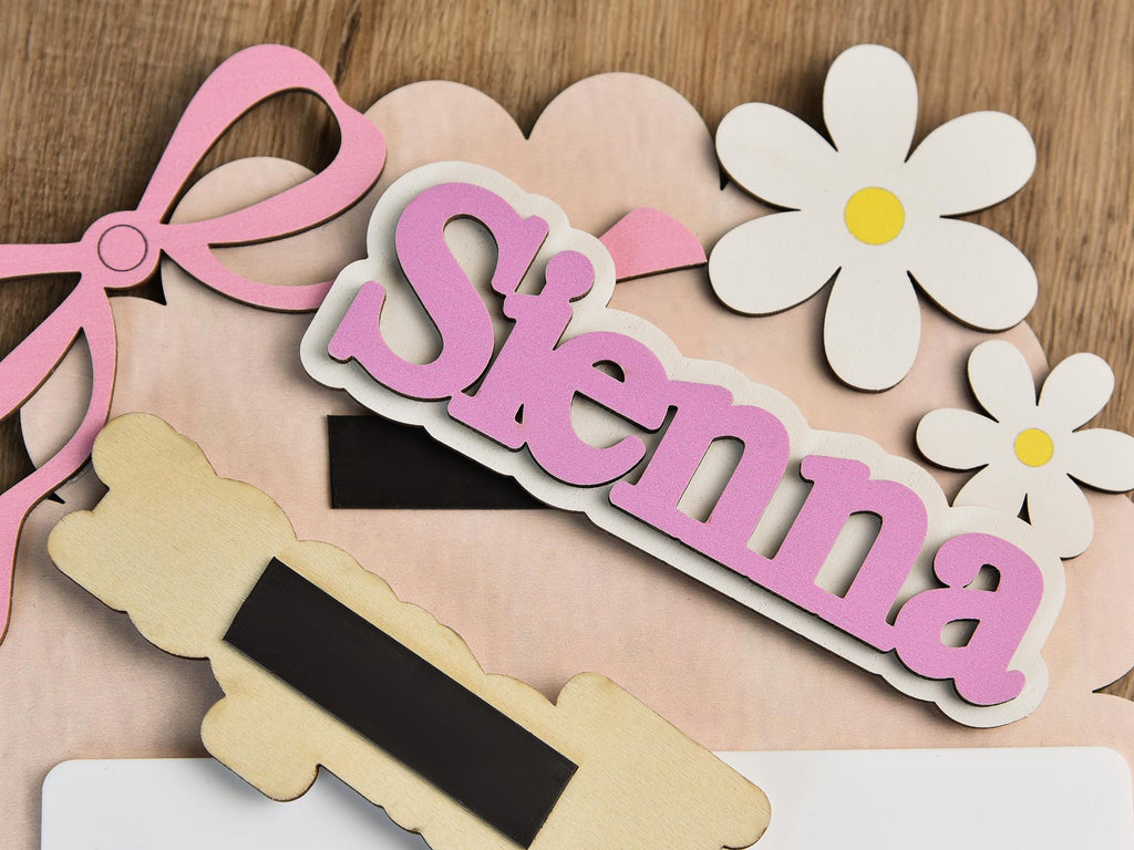 Custom First Day At School Sign, First&Last Day of School Interchangeable Sign,Personalized Wooden Board Gift,Kindergarten 1st Day of School