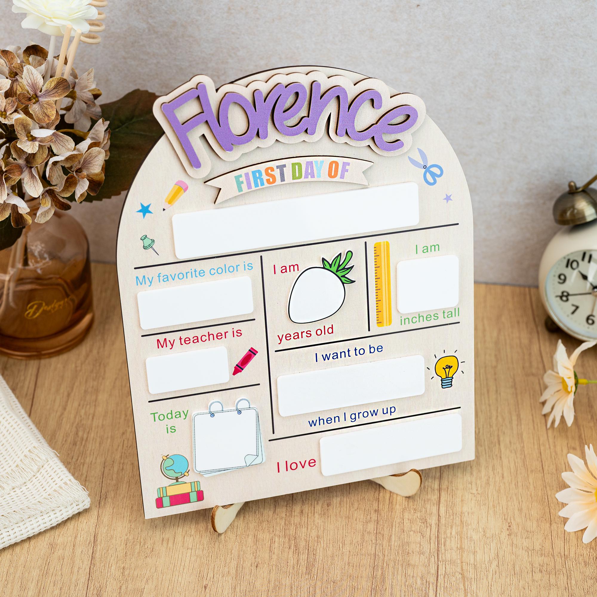 Custom First Day of School Sign,Back to School Sign,Preschool,Kindergarten 1st Day of School Sign,Last Day of School Sign,School Board