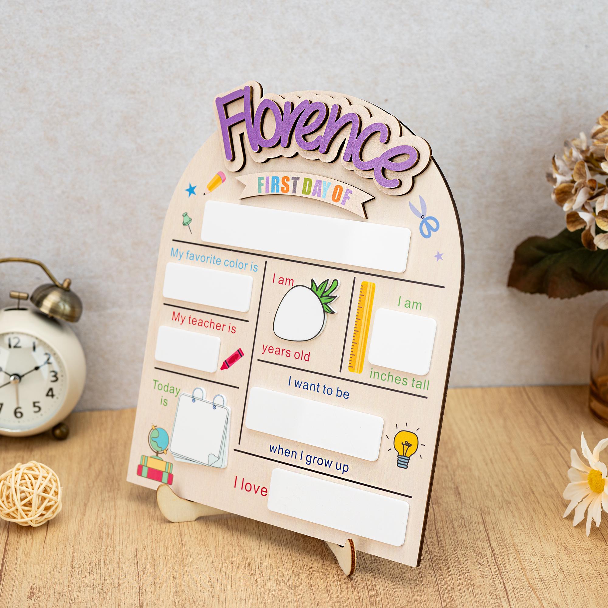 Custom First Day of School Sign,Back to School Sign,Preschool,Kindergarten 1st Day of School Sign,Last Day of School Sign,School Board