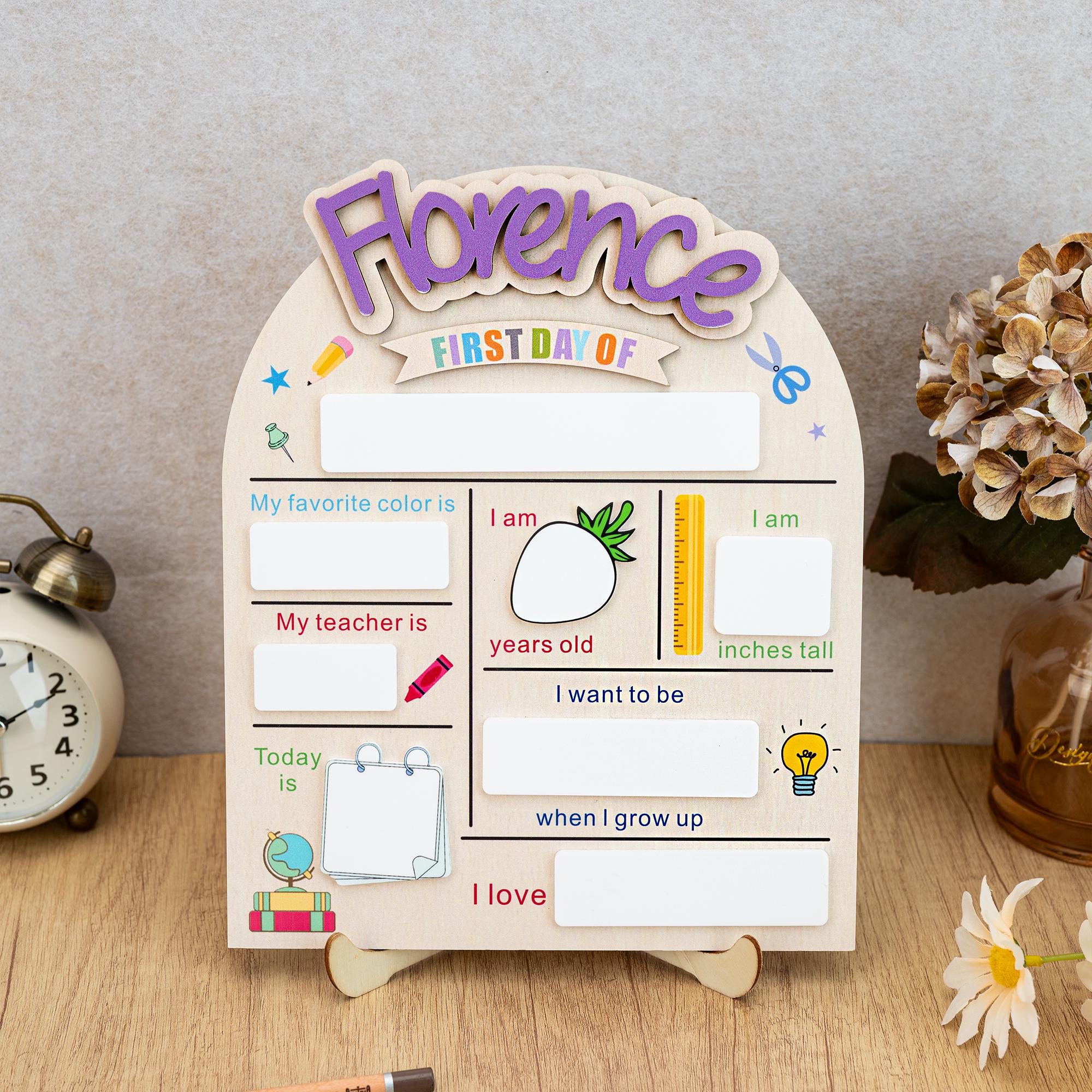 Custom First Day of School Sign,Back to School Sign,Preschool,Kindergarten 1st Day of School Sign,Last Day of School Sign,School Board