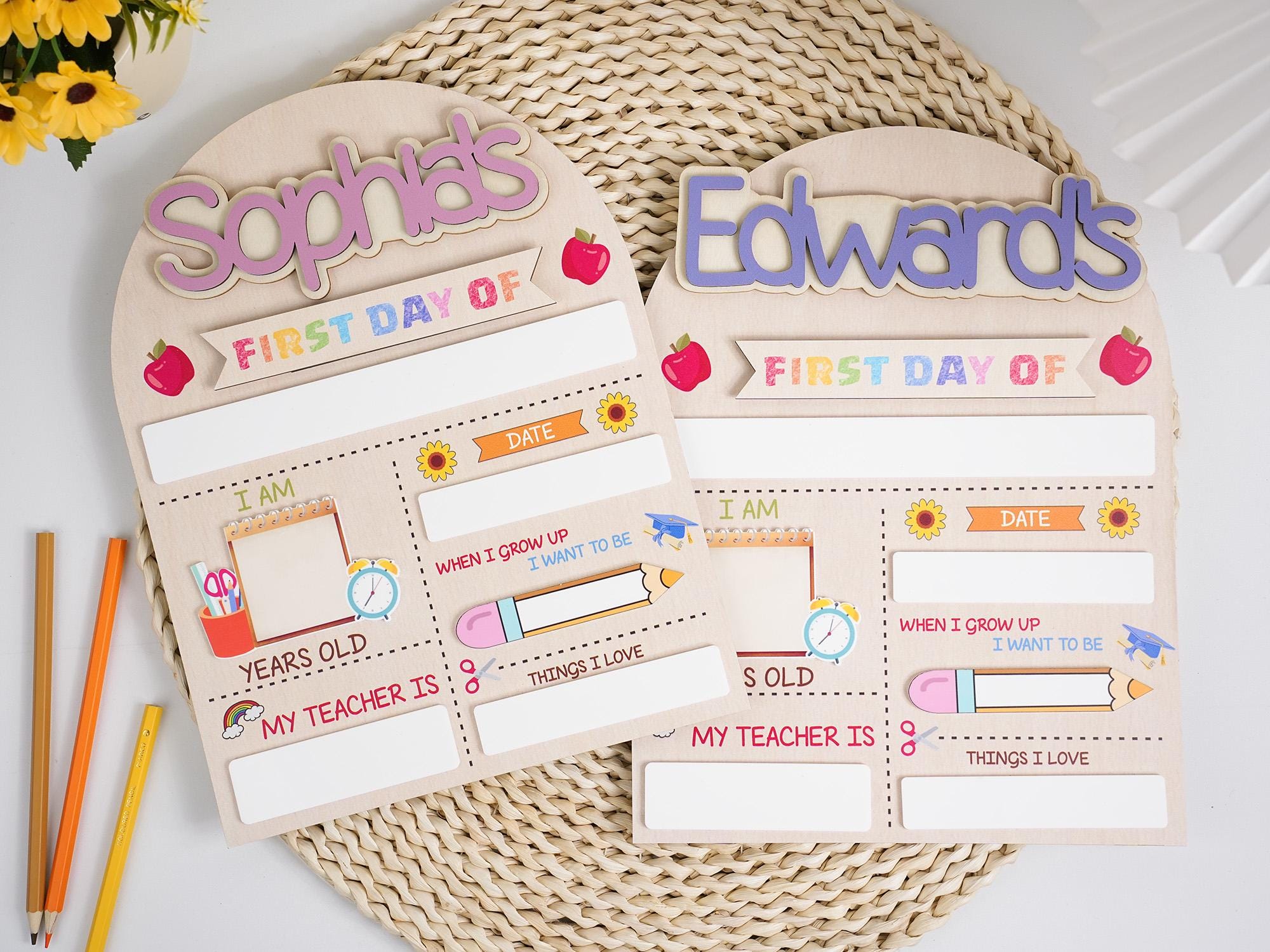 Custom Back to School Sign, First Day of School Sign, Preschool, Kindergarten 1st Day of School Sign, School Board, Last Day of School Sign
