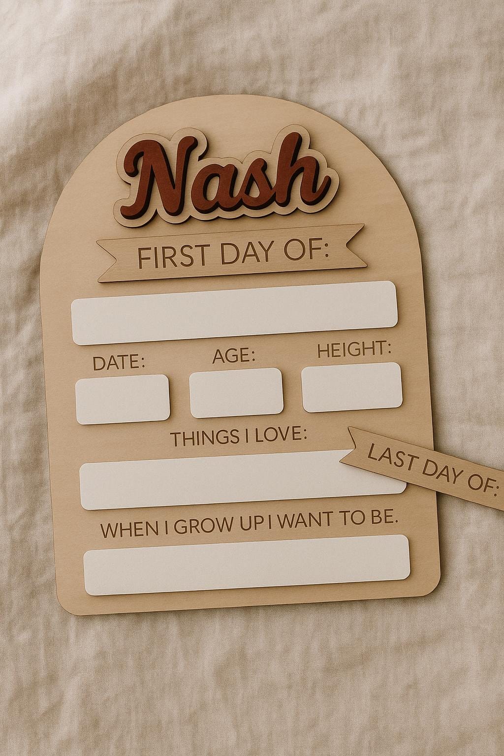Personalized First Day of School Sign, First Day of School Sign, Back to School Photo Prop, Custom First & Last Day School Dry Erase Board