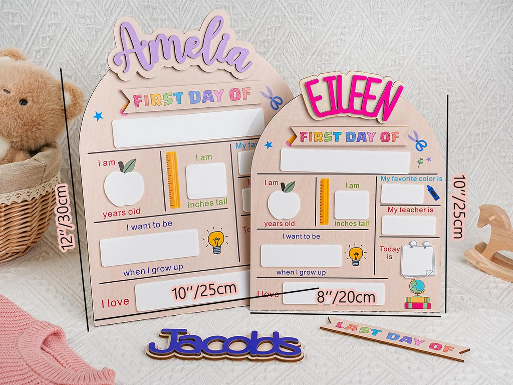 Custom First Day of School Sign, Back to School Sign, Kindergarten 1st Day of School Sign, School Board, First & Last Day of School Sign