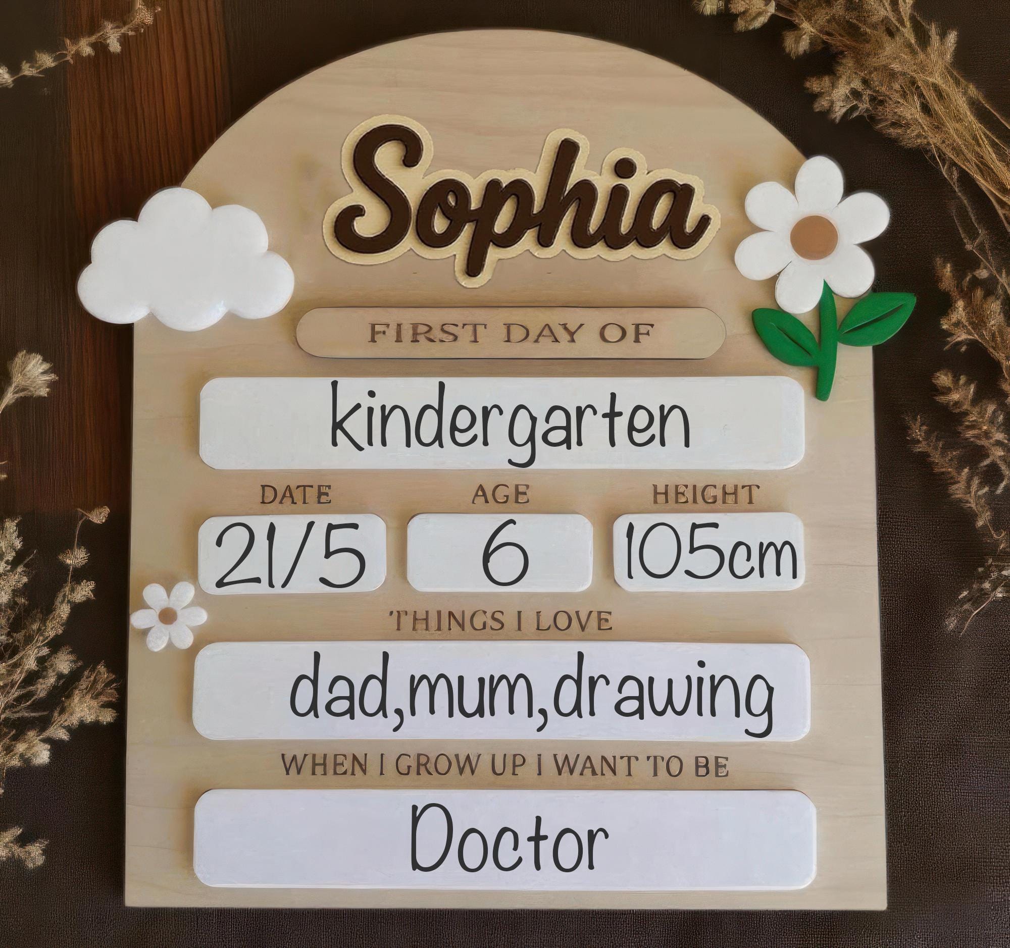 Personalized First Day of School Sign, Back to School Photo Prop, Custom First & Last Day School Dry Erase Board, Preschool Milestone Board
