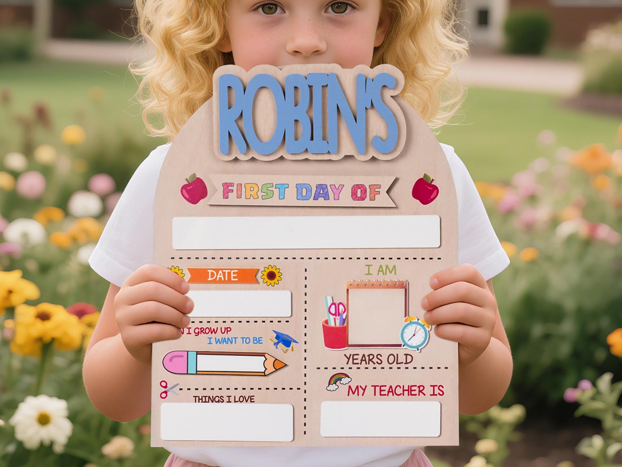 Custom First Day Of School Sign, Last Day of School Sign, Custom Name Sign, Preschool Back To School Dry Erase Sign, 1st Day of School Board
