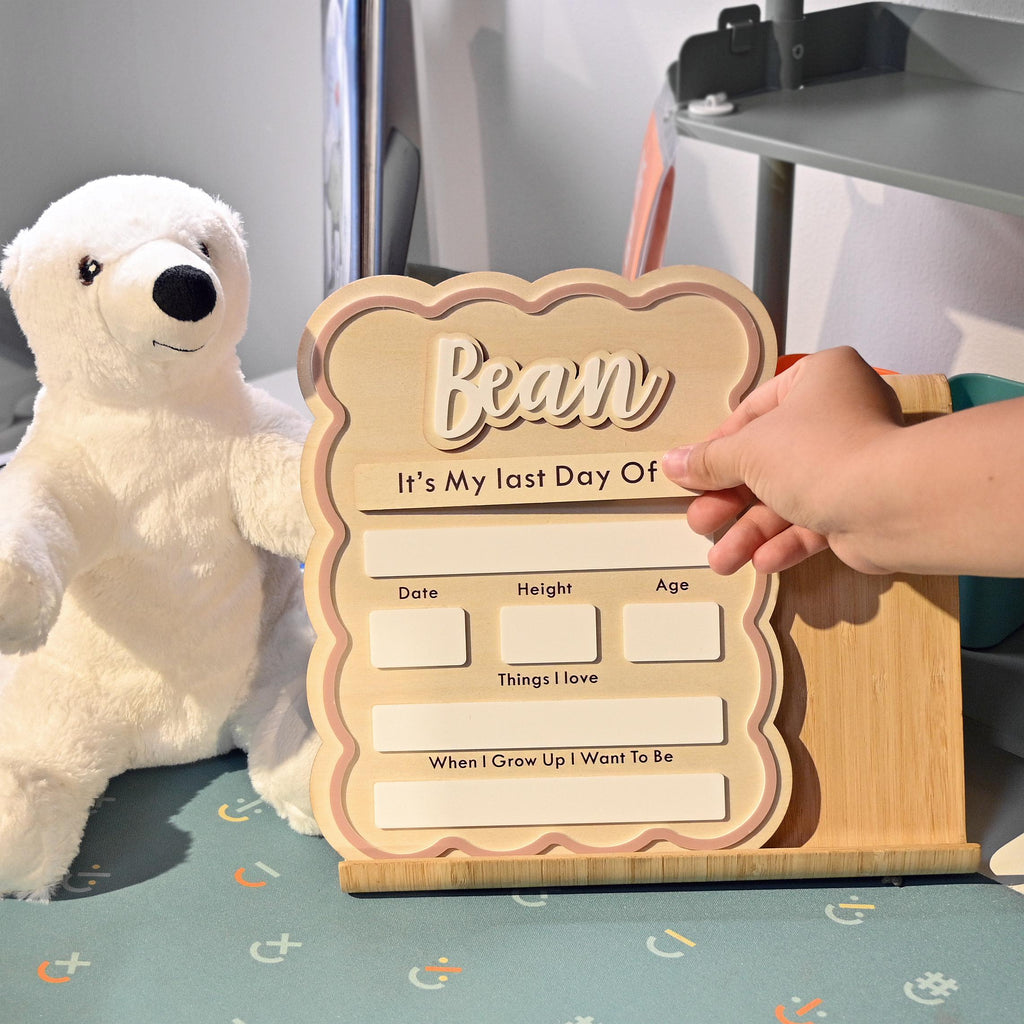 Cute First and Last Day Dry Erase School Sign, Reusable Back to School Sign, 1st Day School Wooden Board, Preschool or Kindergarten