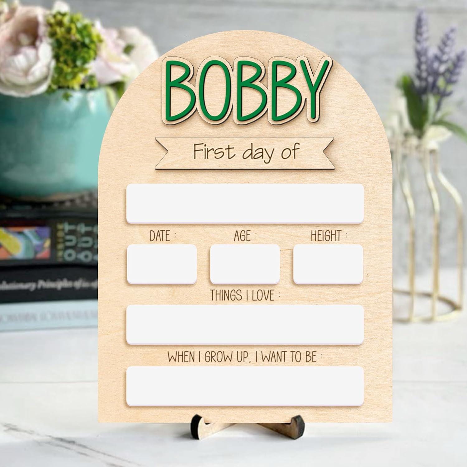 Customized First And Last Day School Sign, Back to School Sign, Kindergarten 1st Day of School Sign, First Day School Wooden School Board S2