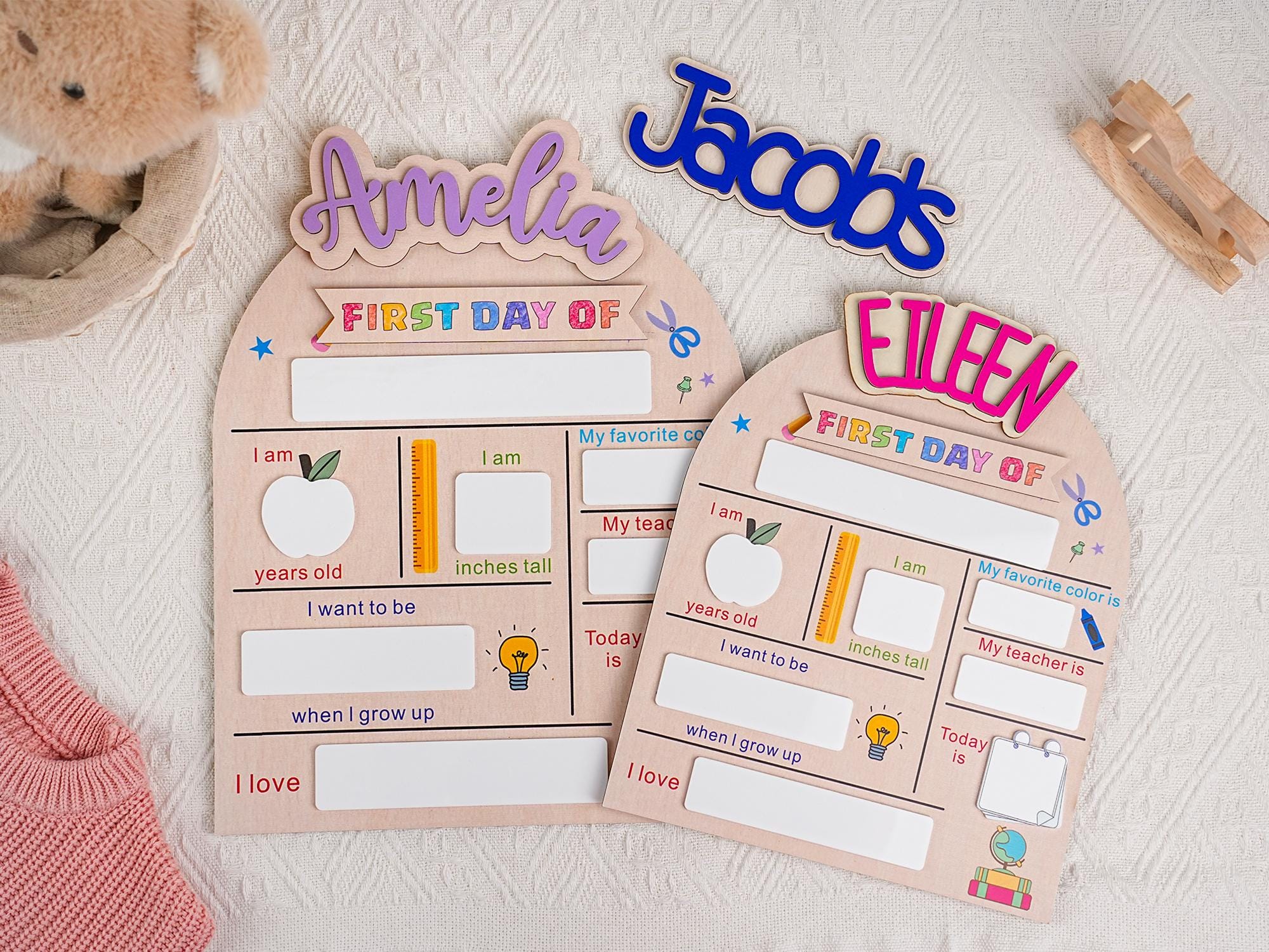 Custom First Day of School Sign, Back to School Sign, Kindergarten 1st Day of School Sign, School Board, First & Last Day of School Sign