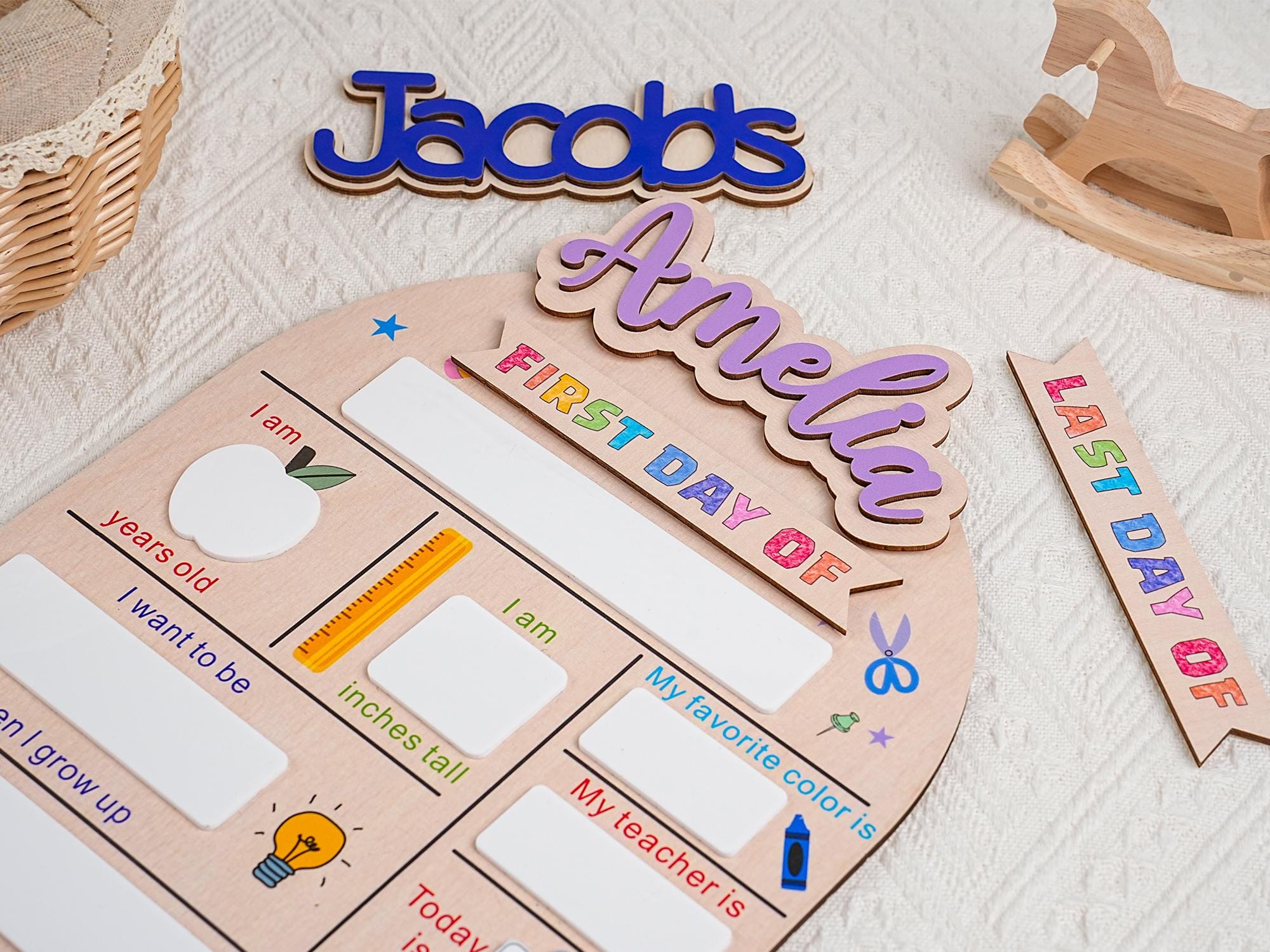 Custom First Day of School Sign, Back to School Sign, Kindergarten 1st Day of School Sign, School Board, First & Last Day of School Sign