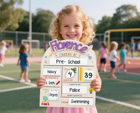 Custom First Day of School Sign,Back to School Sign,Preschool,Kindergarten 1st Day of School Sign,Last Day of School Sign,School Board