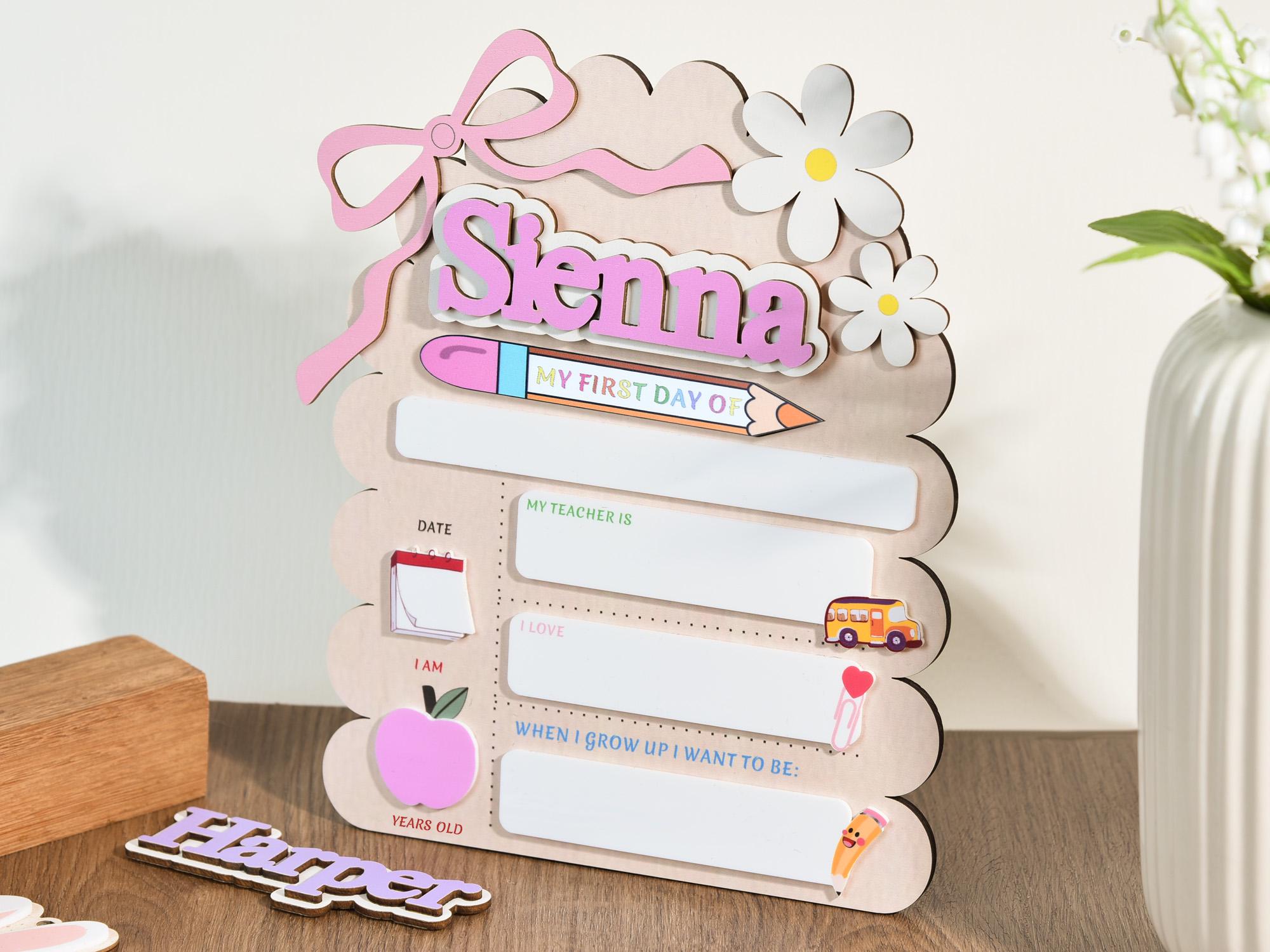 Personalized First Day School Sign, Customized First And Last Day School Sign, Back to School Sign, Kindergarten 1st Day of School Sign