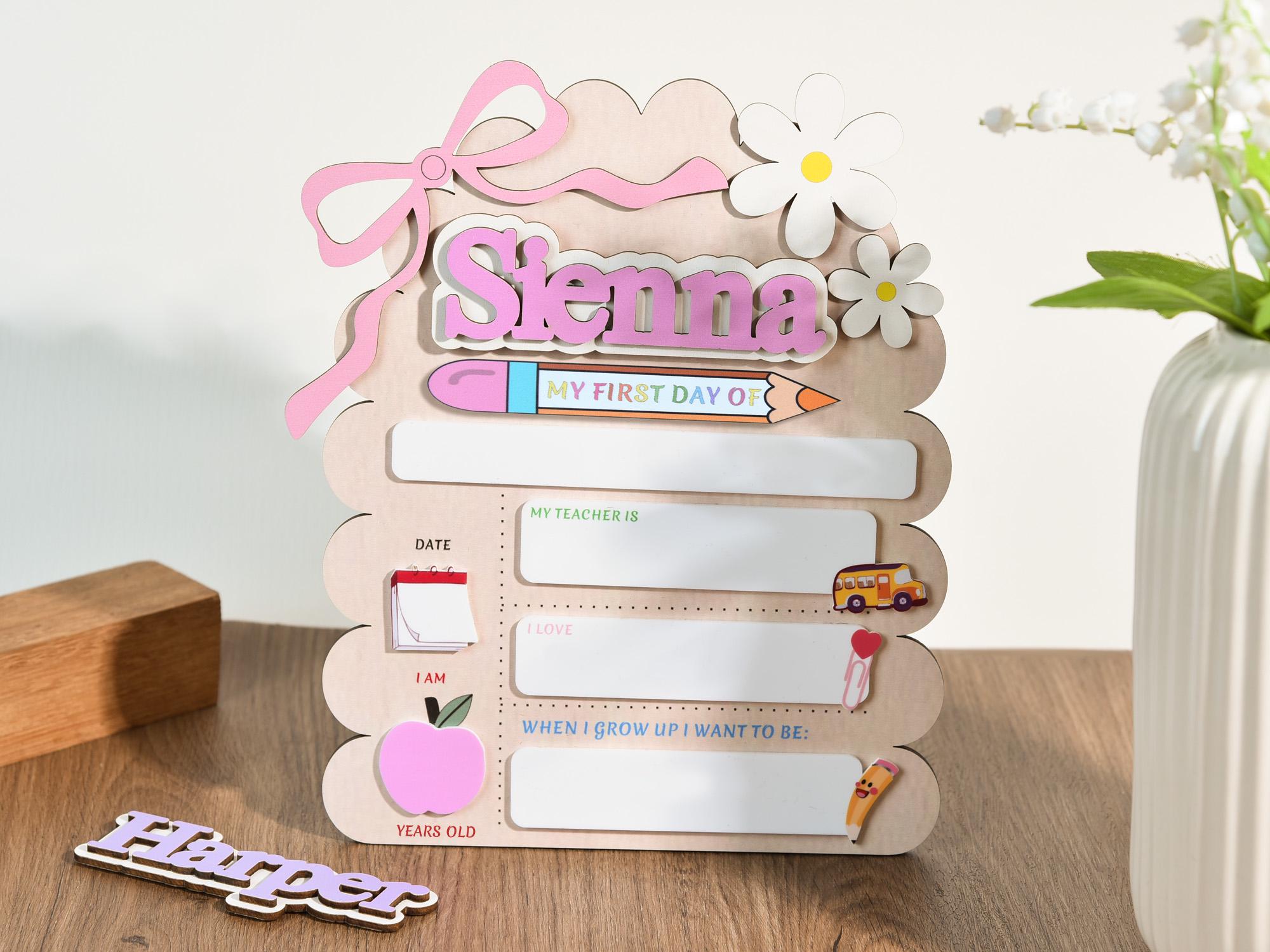 Personalized First Day School Sign, Customized First And Last Day School Sign, Back to School Sign, Kindergarten 1st Day of School Sign