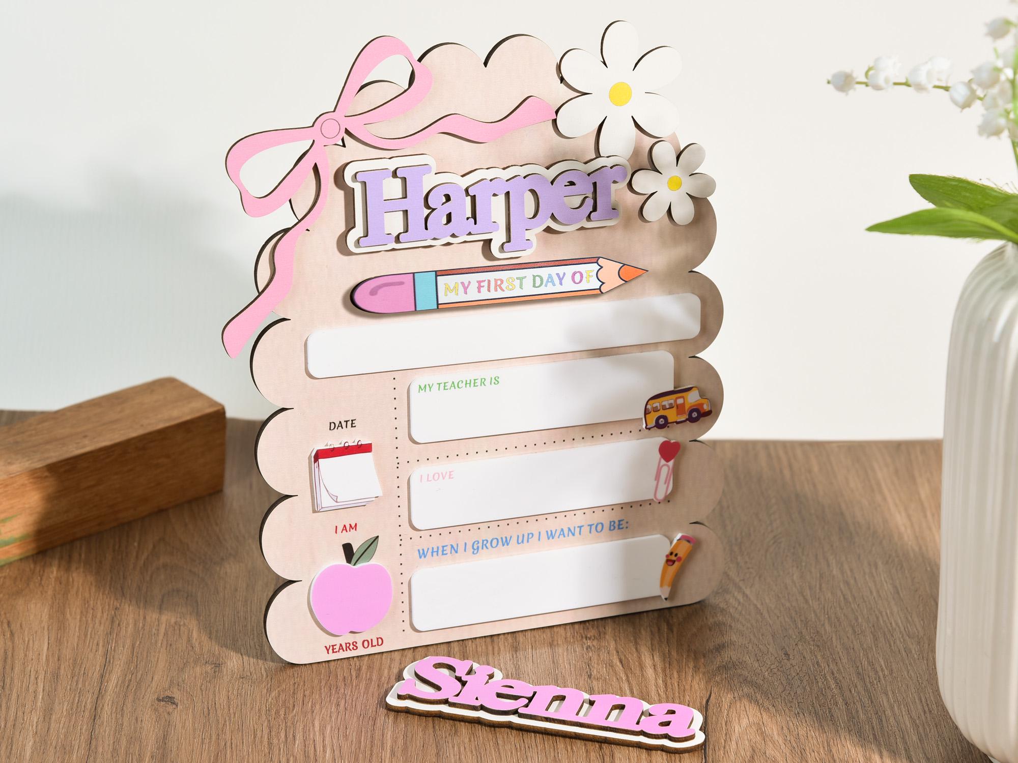 Personalized First Day School Sign, Customized First And Last Day School Sign, Back to School Sign, Kindergarten 1st Day of School Sign