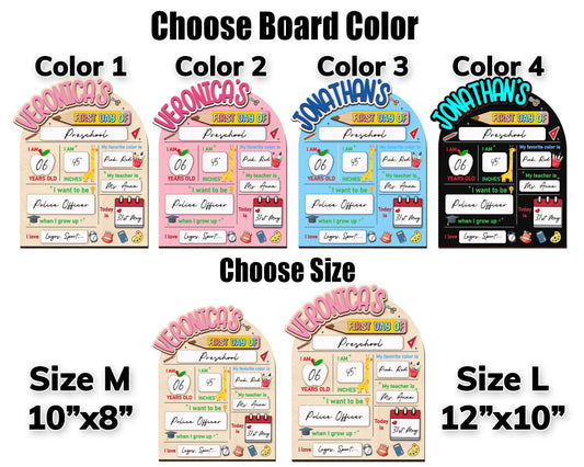 Custom First And Last Day School Sign,Back to School Board,Interchangable,First Day of School,Dry Erase,Reusable,Preschool Prop,Kid Gift