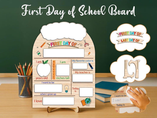 First And Last Day School Sign, Back to School Sign for Kids, Wooden School Board, Wooden First Day/Last Day Sign, School Sign for Kid, Kind