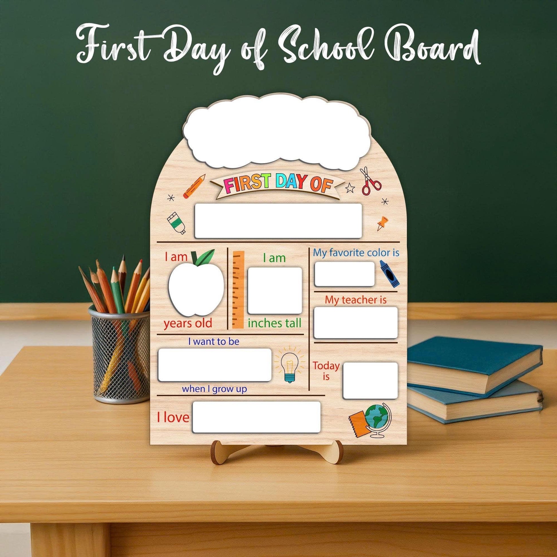 First And Last Day School Sign, Back to School Sign for Kids, Wooden School Board, Wooden First Day/Last Day Sign, School Sign for Kid, Kind