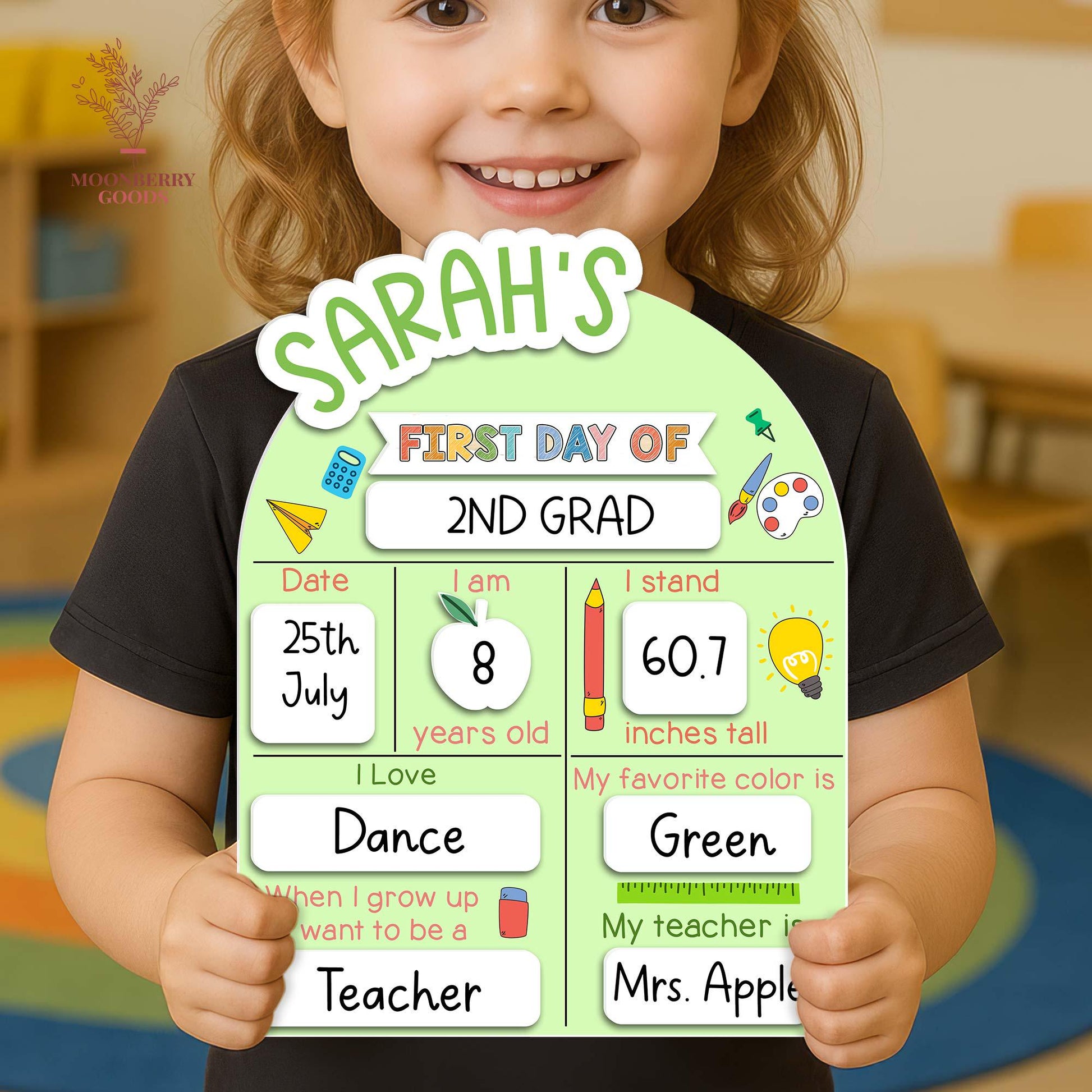 Custom First Day of School Sign, Back to School Sign, Kindergarten 1st Day of School Sign, First Day Wooden School Board, School Photo Prop